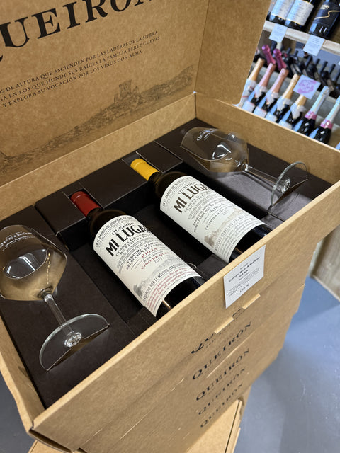 Mi Lugar 'Queriron' White & Red Rioja Gift Box with 2 x Glasses