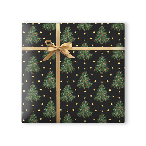 Starry Forest Christmas Wrapping Paper