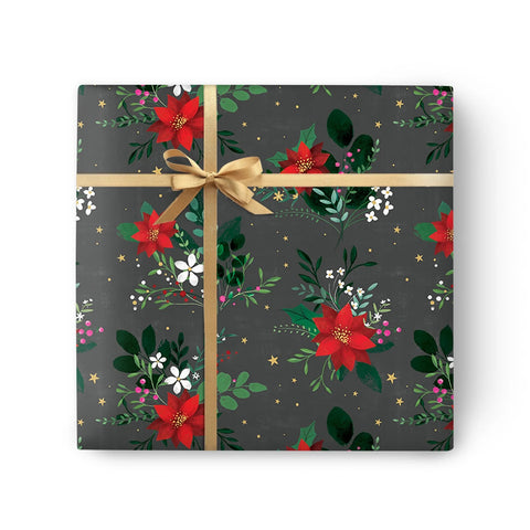 Poinsettia Christmas Wrapping Paper