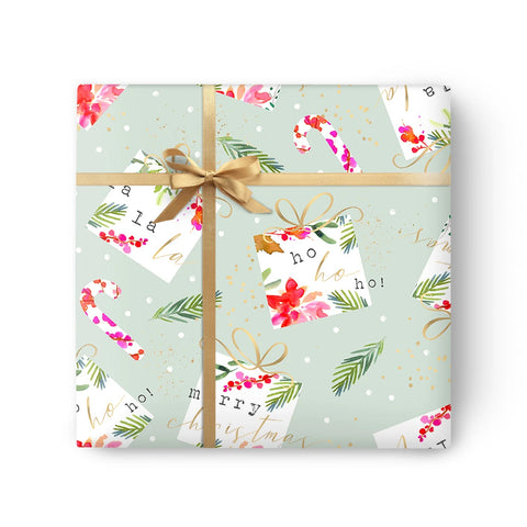 Floral Presents Christmas Wrapping Paper