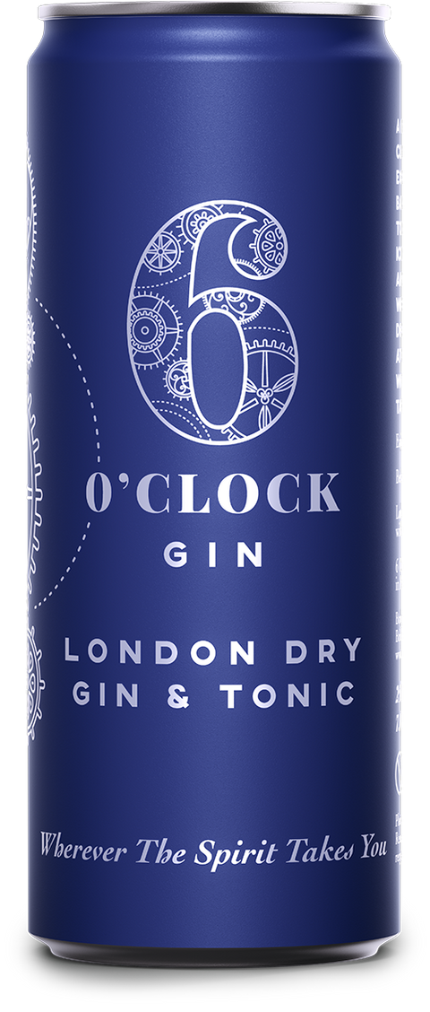 6 O'Clock London Dry Gin & Tonic Premixed Can 250ml